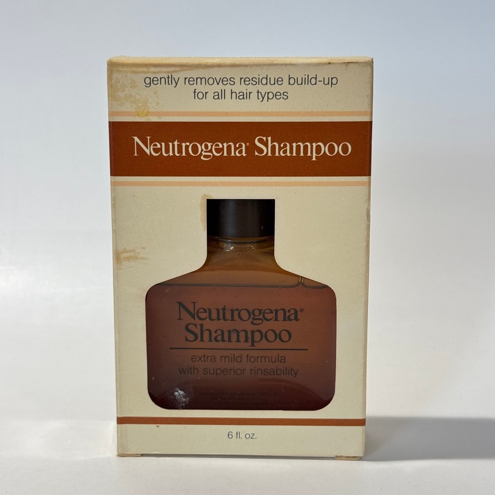 New Neutrogena Mild Shampoo For All Hair Types 6 fl oz Discontinued 1990 NOS